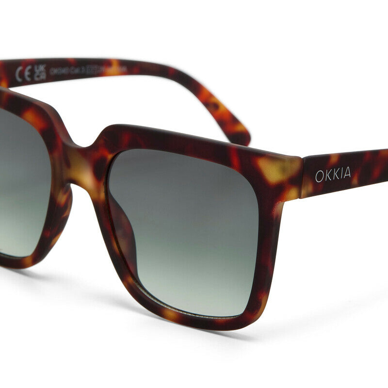 okkia okkia occhiale da sole premontato mod roma soft touch havana lenti verde ean 8056211375163