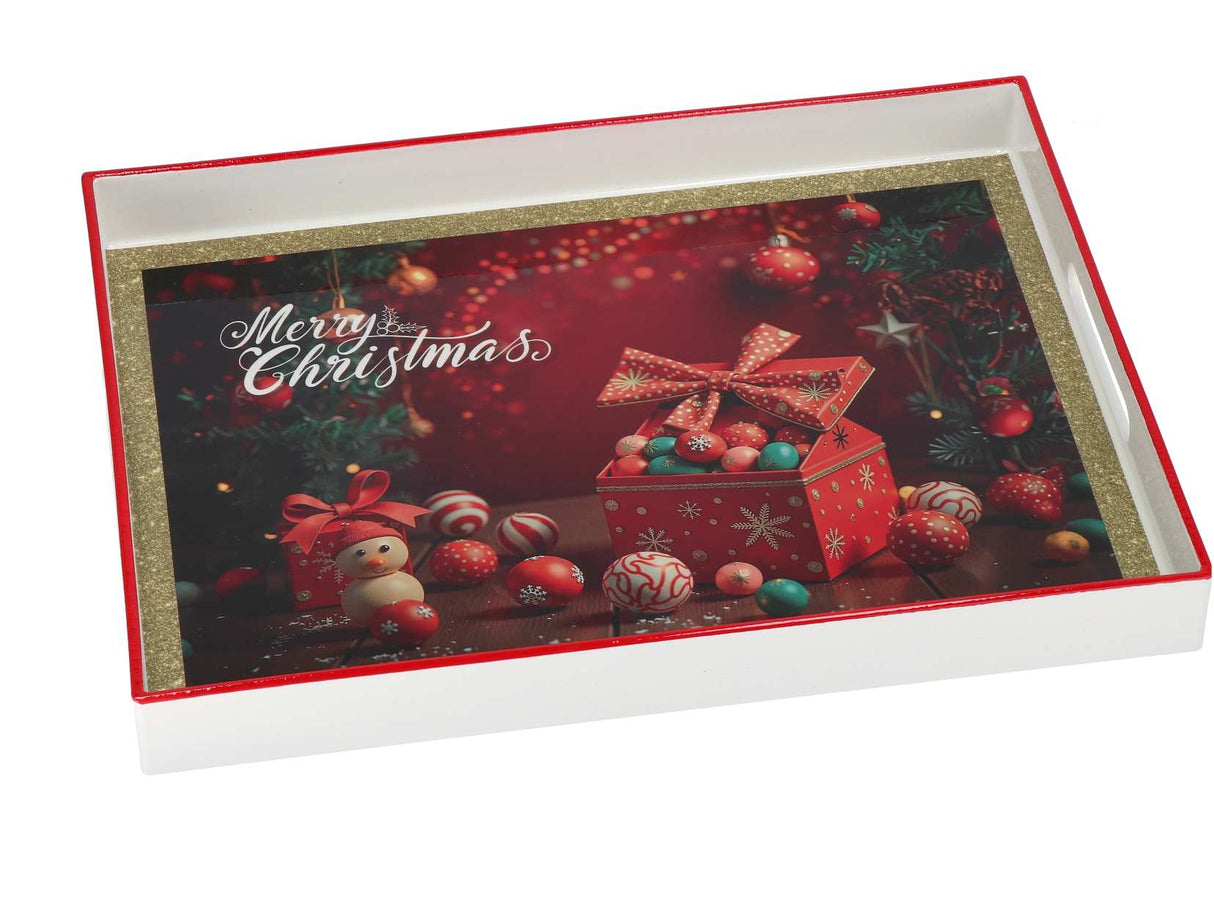 regalo italiano regalo italiano vassoio rettangolare natale plastica 40 x 30 cm h 5 cm ass multicolor 1 pz ean 8057586115149