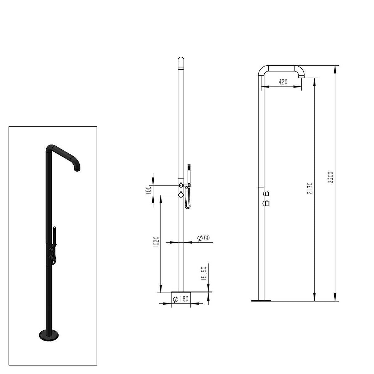 immagine-6-sined-chia-doccia-per-esterni-in-acciaio-316l-soffione-e-doccino-h-230-cm-inox-bianca-ean-8025431153059