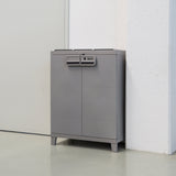 toomax toomax armadio 2 ante second life 66 x 40 cm h 88 cm grigio tortora mobile multiuso in plastica riciclata ean 8009371904551