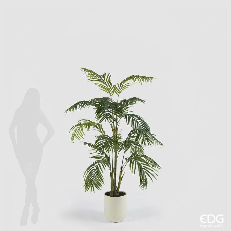 edg enzo de gasperi edg enzo de gasperi palma areca vogue con vaso pianta artificiale h 183 cm verde ean 8059824607393