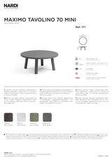 nardi nardi maximo tavolino 70 rotondo mini basalto ean 8010352171251