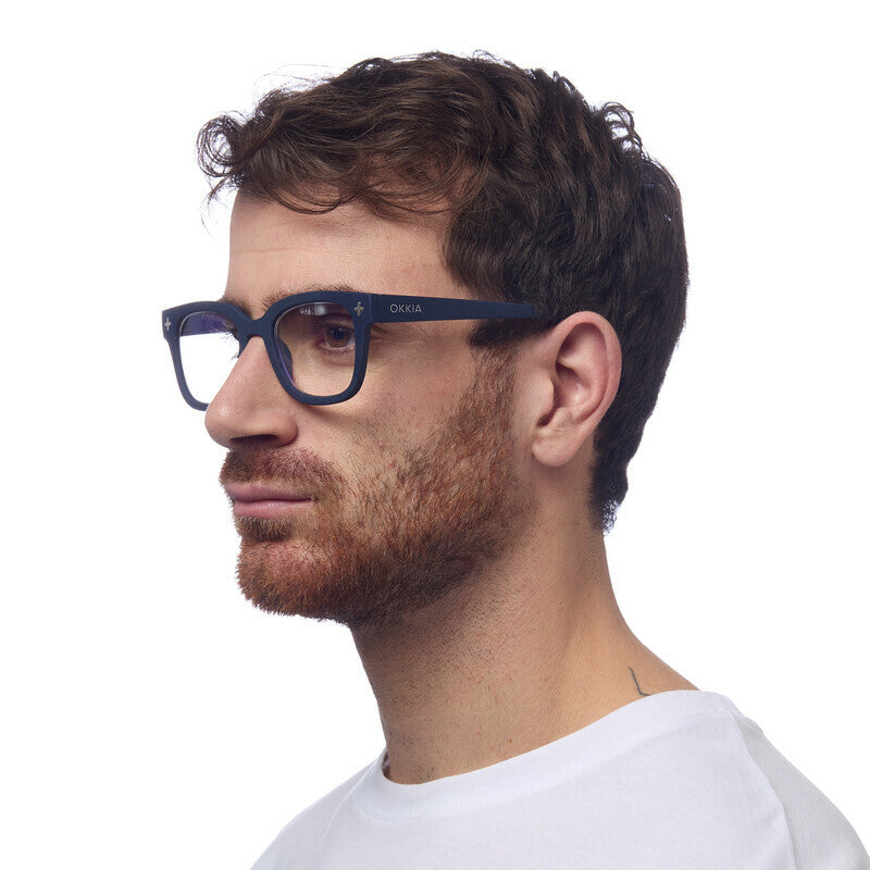 okkia okkia occhiale da lettura mod giovanni premontato soft touch spring anti luce blu magframe midnight diottrie 2 50 ean 8056211370748