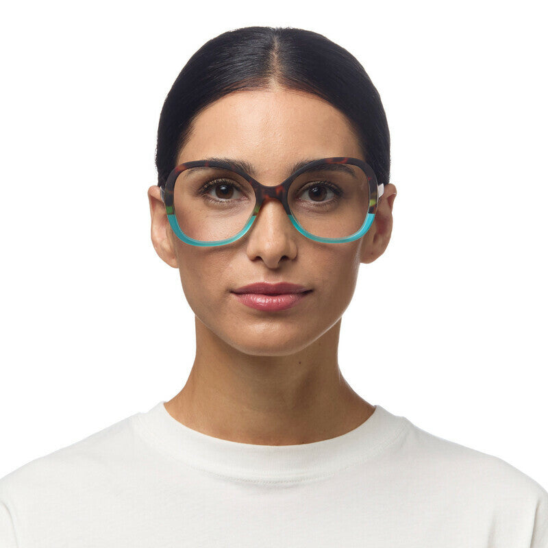 okkia okkia occhiale da lettura mod verona premontato butterfly soft touch spring anti luce blu havana blue diottrie 2 00 ean 8056211374029