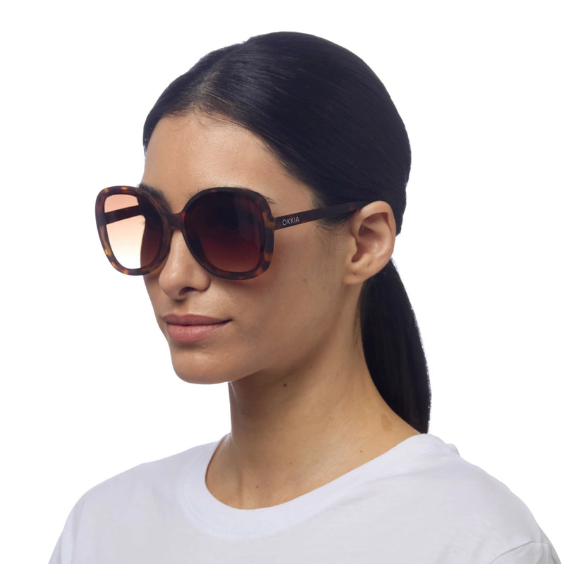 okkia okkia occhiale da sole premontato butterfly mod anna classic havana ean 8055773196513