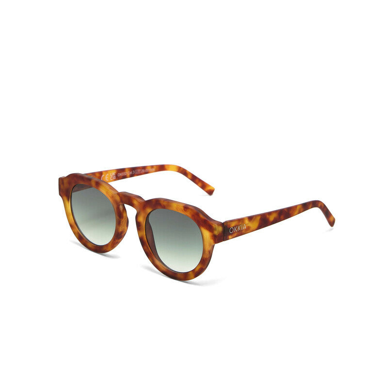 okkia okkia occhiale da sole premontato mod zeno soft touch sahara havana lenti verde ean 8056211375422
