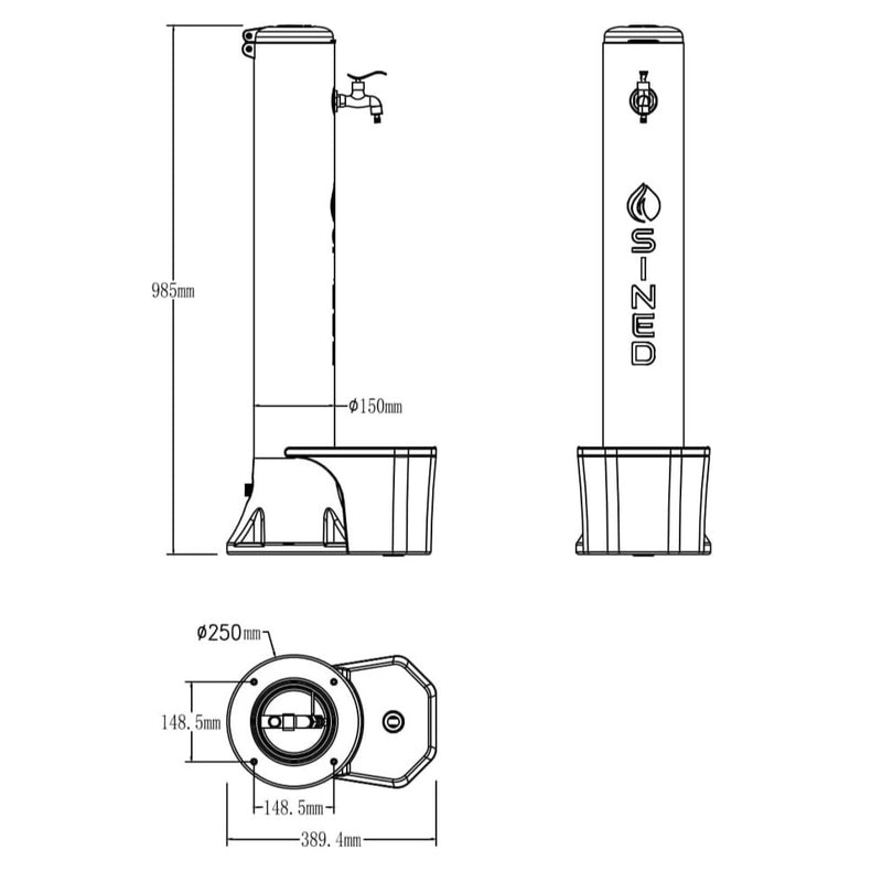 immagine-7-sined-kit-tritone-kit-composto-da-fontana-e-secchiello-da-5-litri-in-polietilene-nero-ean-8025431018303
