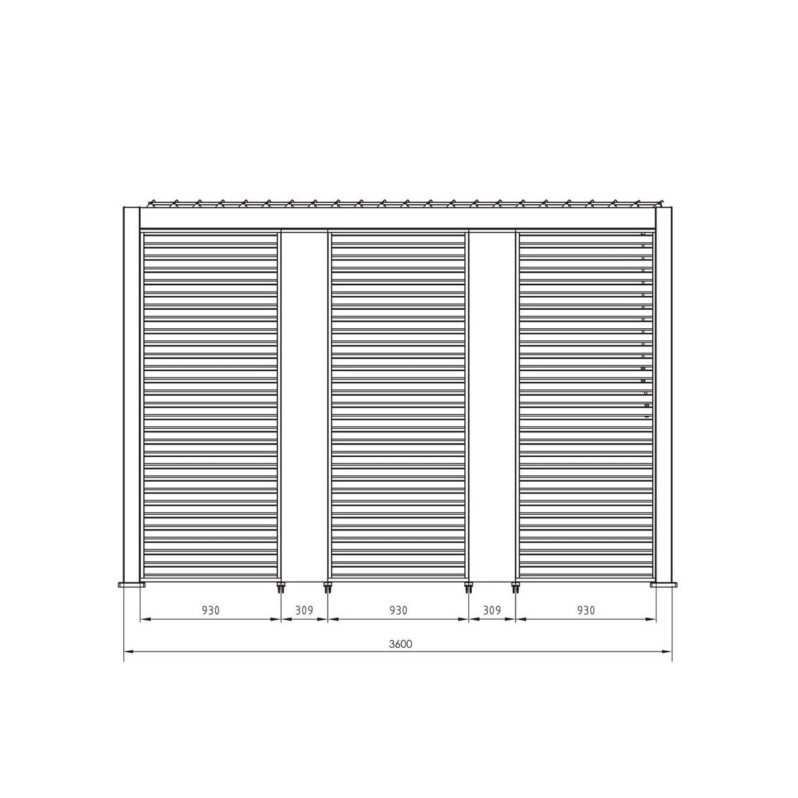 bizzotto bizzotto frangisole laterale per pergola ocean h 238 cm l 93 cm antracite ean 8051836466913