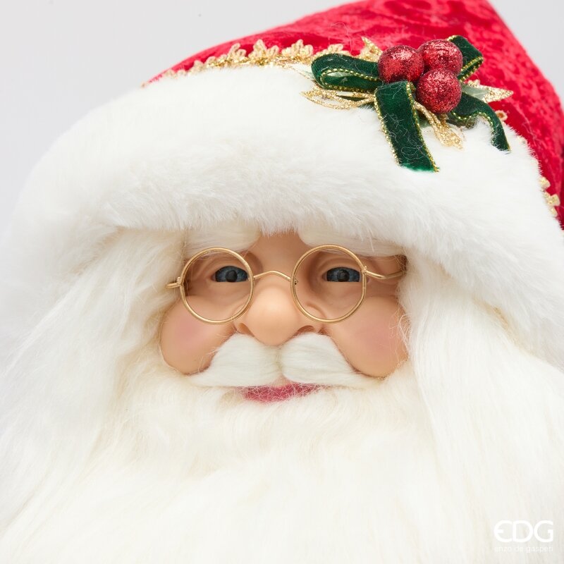 edg enzo de gasperi edg enzo de gasperi babbo natale h61 cm rosso decorazione natalizia ean 8059824720986