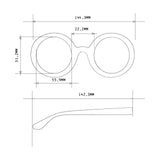 okkia okkia occhiale da sole premontato mod monica round traslucent pink clear havana ean 8055773198005