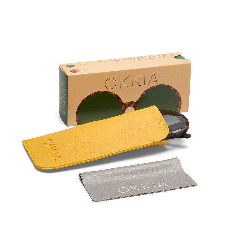 okkia okkia occhiale da sole premontato mod monica soft touch havana lenti verde ean 8056211375330
