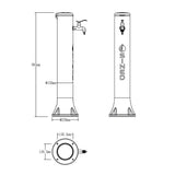 immagine-8-sined-tritone-fontanella-da-giardino-in-hdpe-con-gancio-portagomma-h-100-cm-tortora-ean-8025431017924