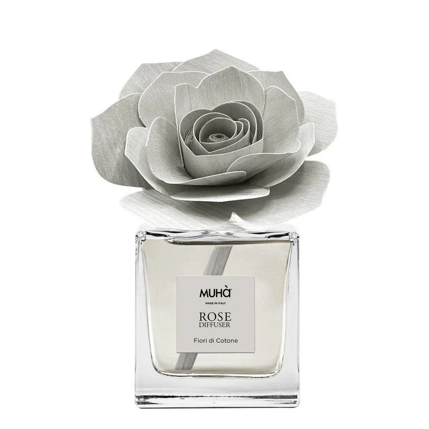 Muhà Scented Diffuser Grey Rose Cotton Flowers 100ml