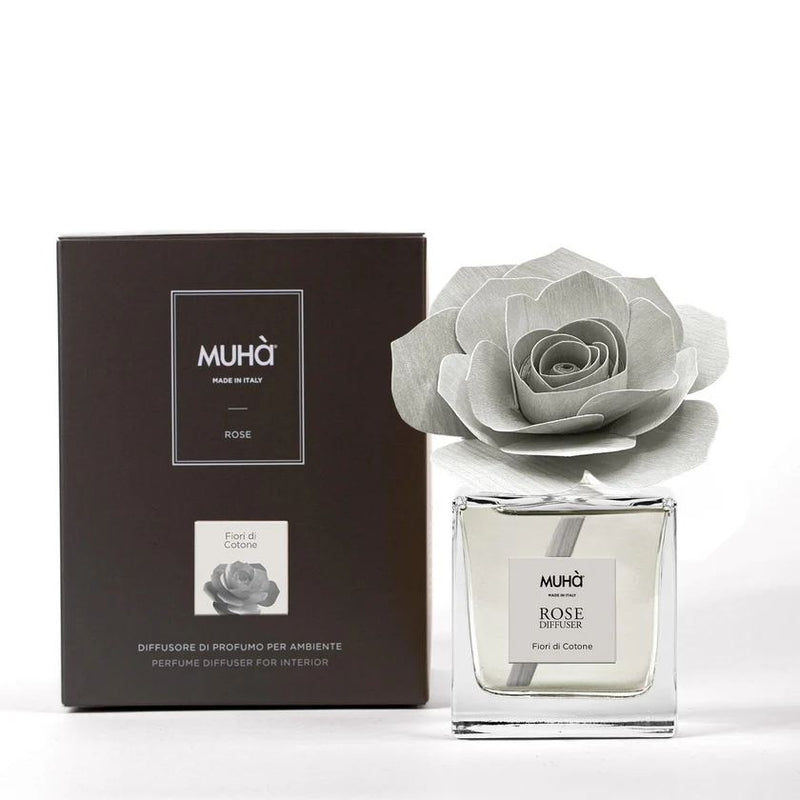 Muhà Scented Diffuser Grey Rose Cotton Flowers 100ml