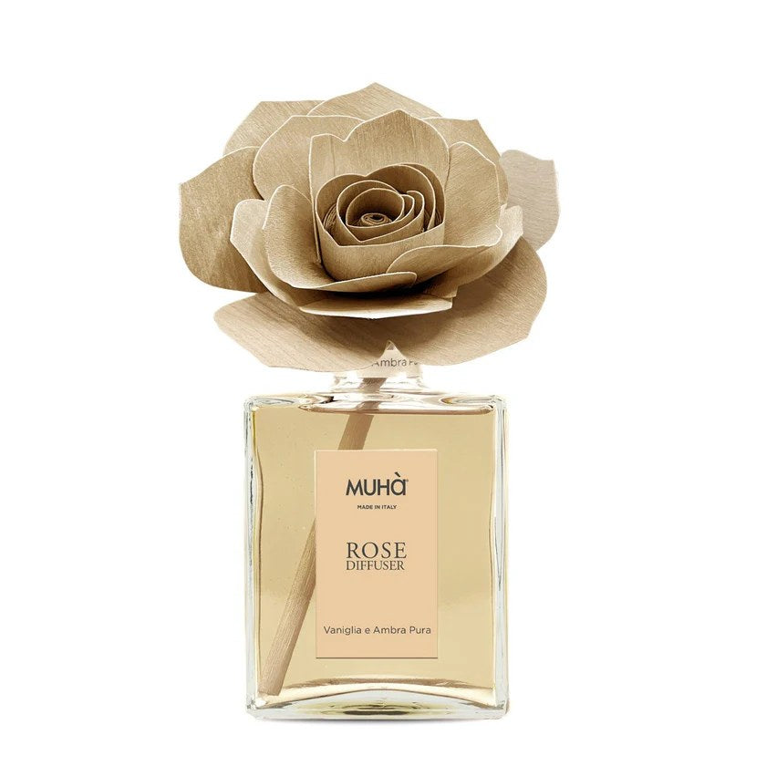 Muhà Fragrance Diffuser Rose Vanilla and Pure Amber 200 ml