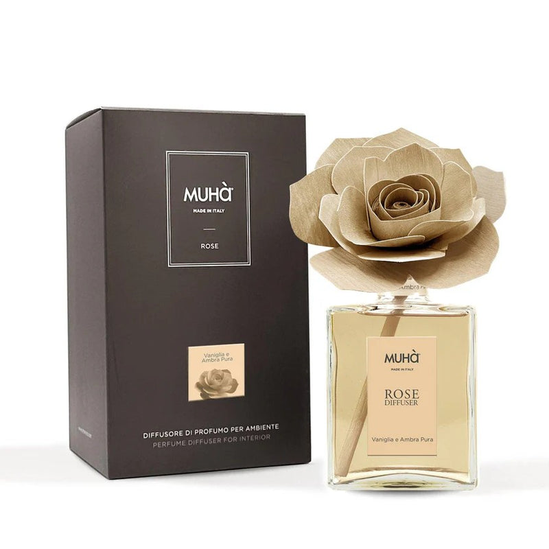 Muhà Fragrance Diffuser Rose Vanilla and Pure Amber 200 ml