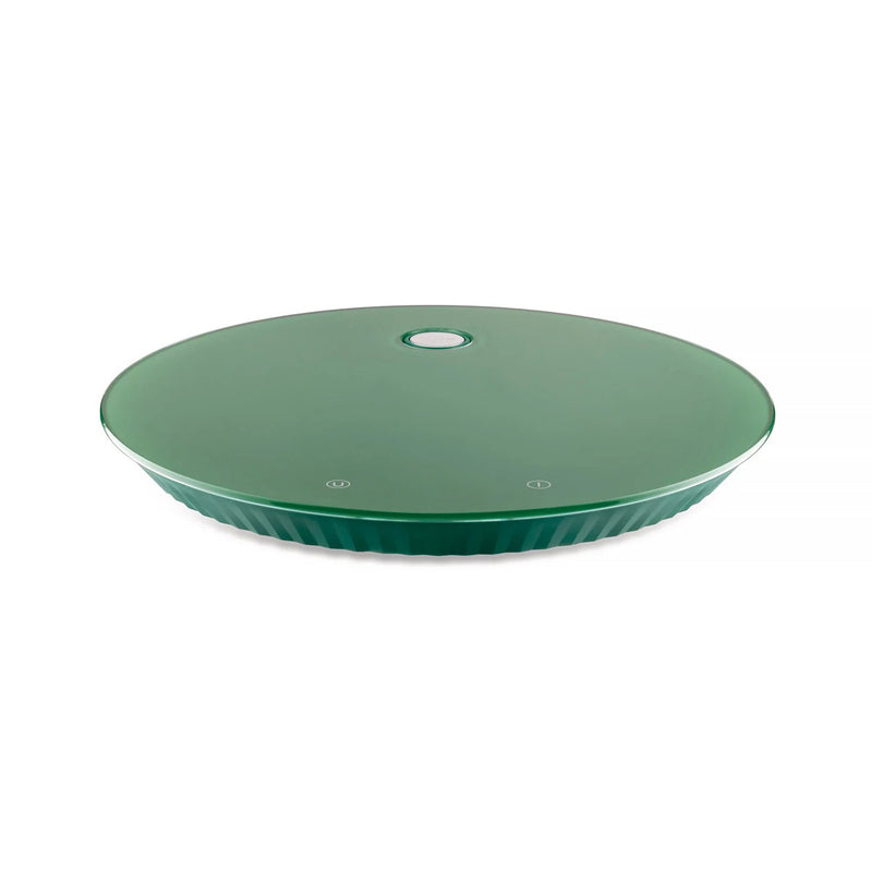Alessi Plissé Green Digital Kitchen Scale in Thermoplastic Resin and Tempered Glass