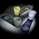 Zani Serafino Memento Tumbler Kiwi Water Glass in Colored Glass