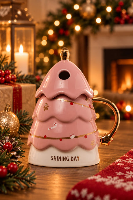 ARPIMEX Christmas Tree Container 10 x 10 x 16 Cm Pink