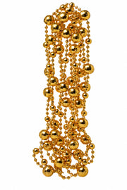 ARPIMEX Christmas Necklace Plastic Pearls D 14 Mm 2.7 Mt Gold