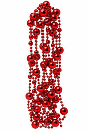 ARPIMEX Christmas Necklace Plastic Pearls D 14 Mm 2.7 Mt Red