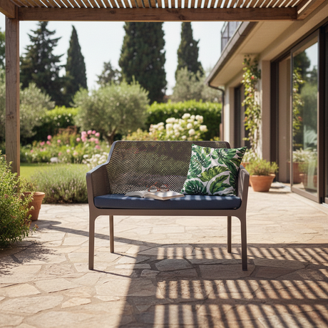 Nardi Net Bench tortora terrace cushions