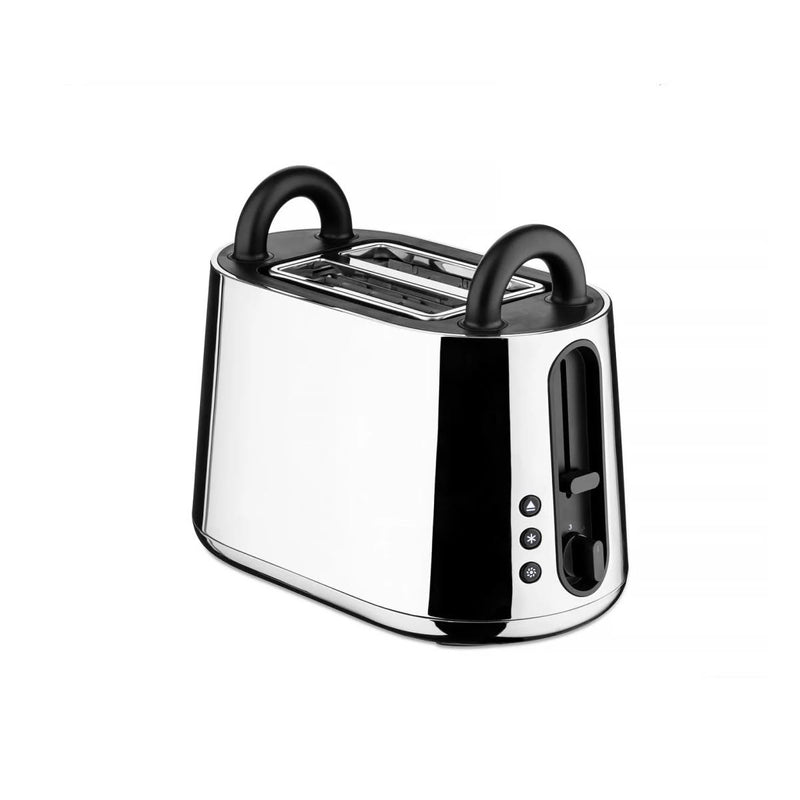 Alessi Toru Black Toaster in Stainless Steel and Thermoplastic Resin