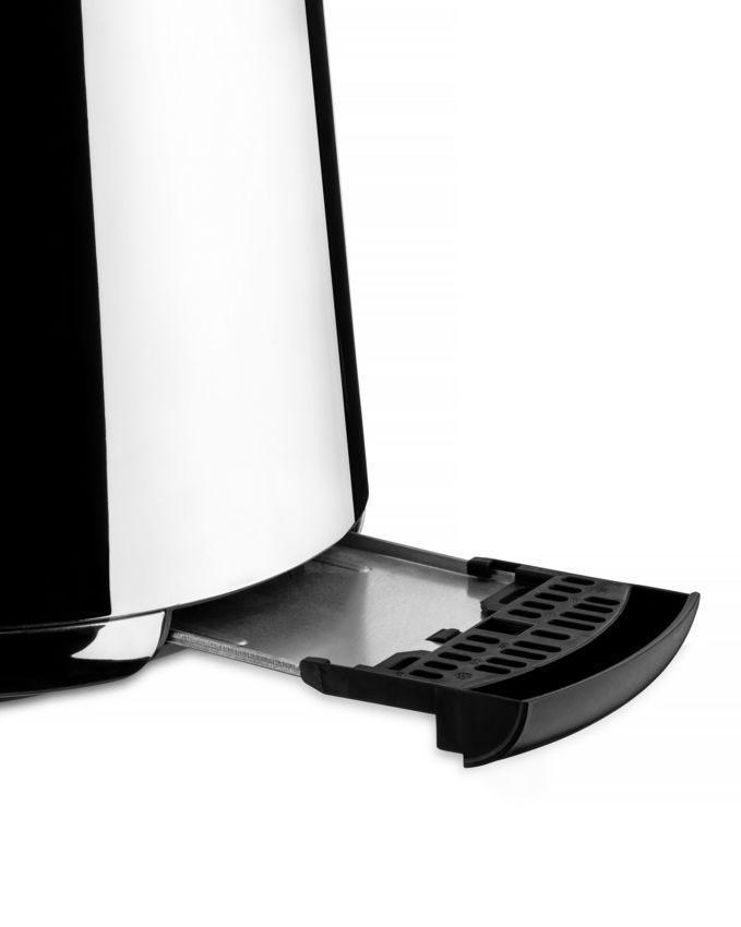 Alessi Toru Black Toaster in Stainless Steel and Thermoplastic Resin