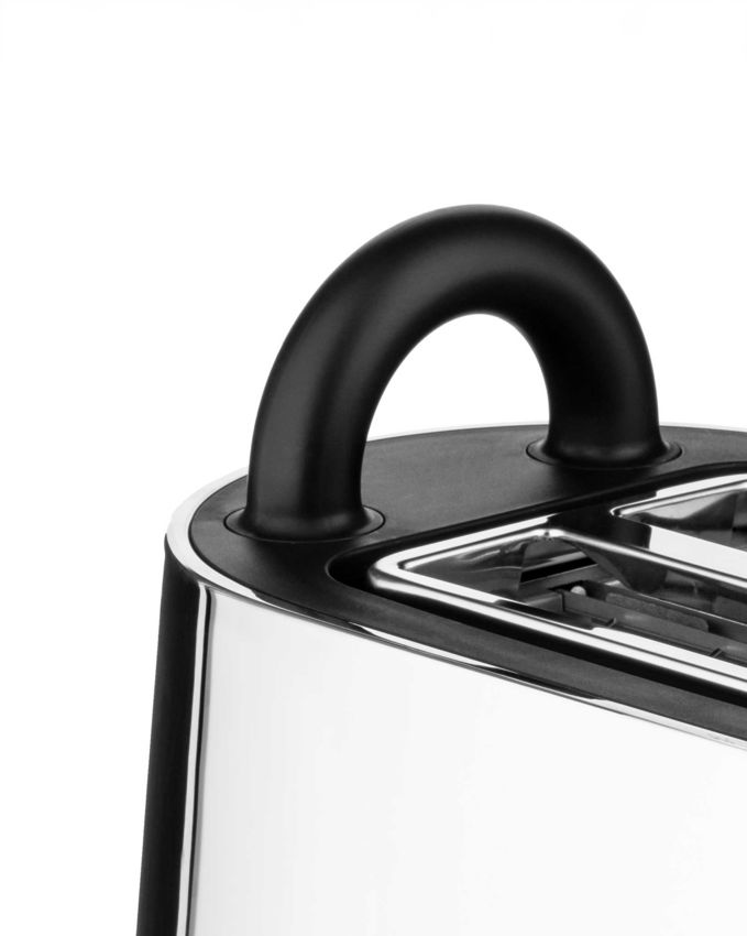 Alessi Toru Black Toaster in Stainless Steel and Thermoplastic Resin