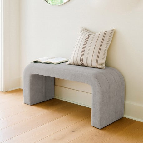 Light Grey Padded Bench