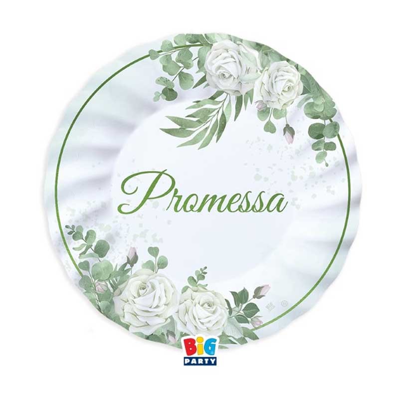 Big Party 6 Plates cm.20 Promise Eucalyptus