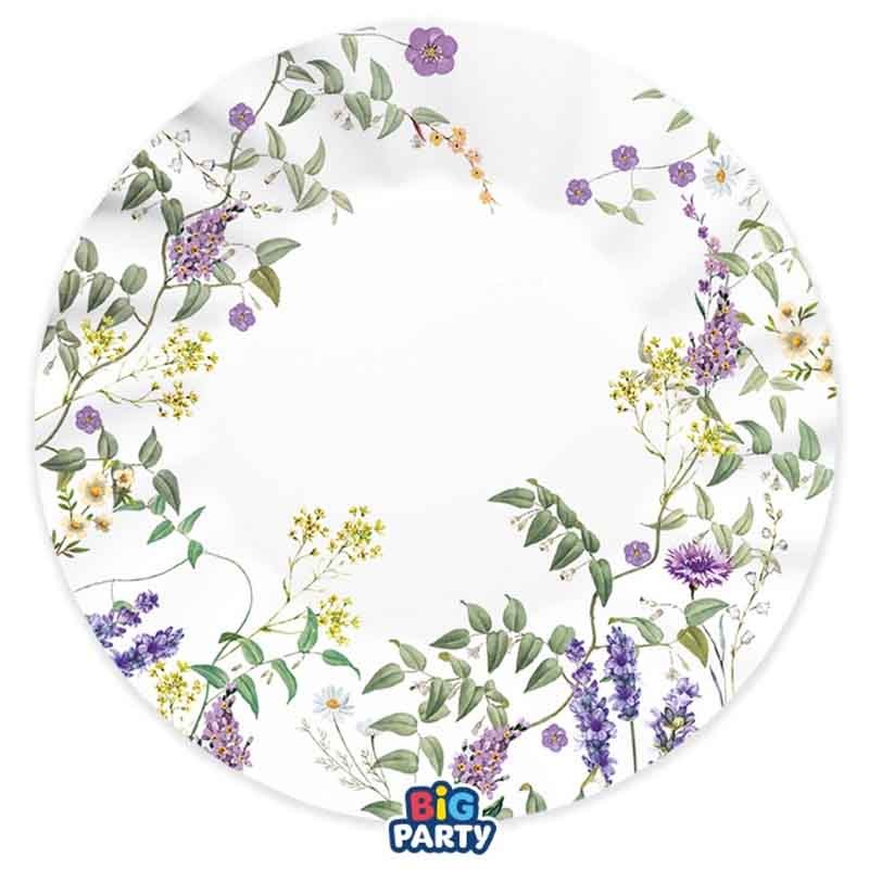 Big Party 6 Plates 25cm Flowers Garden