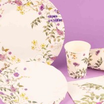 Big Party 6 Plates 25cm Flowers Garden