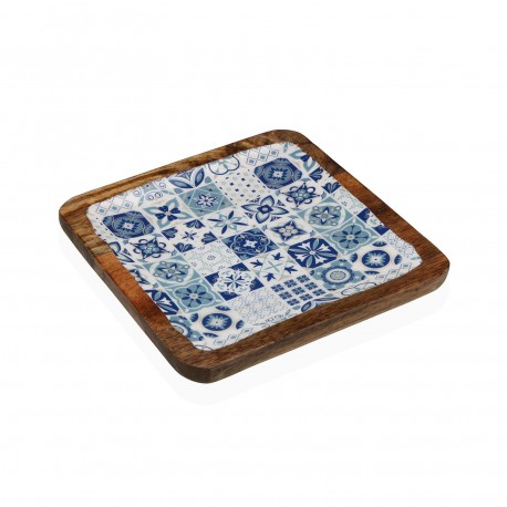 Versa Azurita Square Plate in Mango Wood