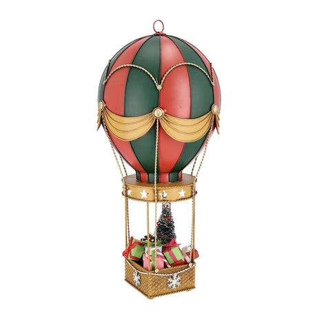 Bizzotto Christmas Decoration Noelle Hot Air Balloon with Gifts – Christmas Ornament