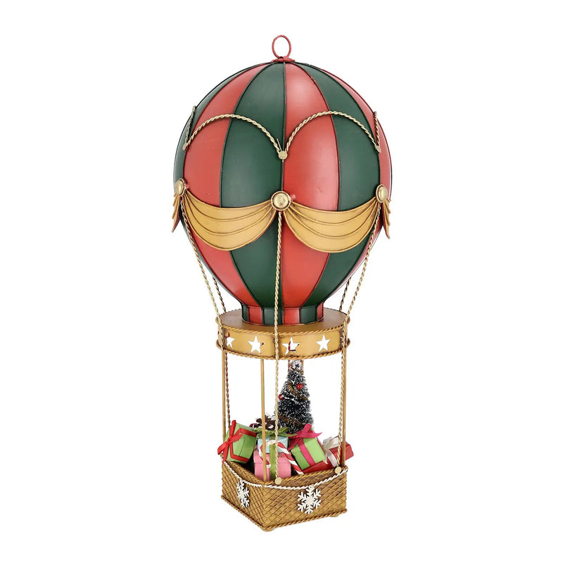 Bizzotto Christmas Decoration Noelle Hot Air Balloon with Gifts – Christmas Ornament