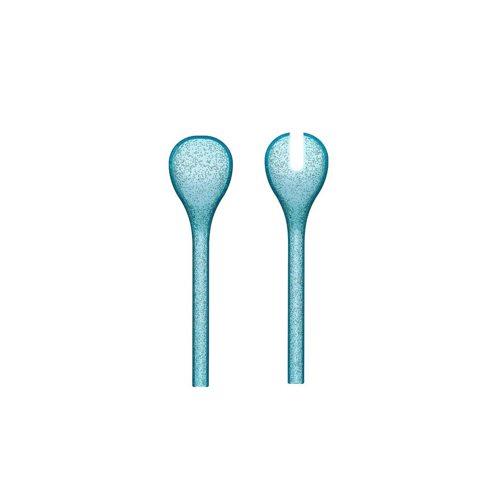 Zani Serafino Salad Servers Me Synth Methacrylate Turquoise