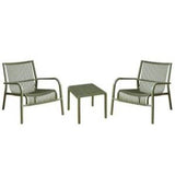 L'Arcolaio Set Giardino Ponza Verde: 2 Poltrone e Tavolino UV