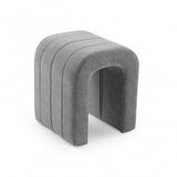 Versa Sgabello Imbottito Grigio Chiaro