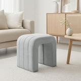 Versa Sgabello Imbottito Grigio Chiaro