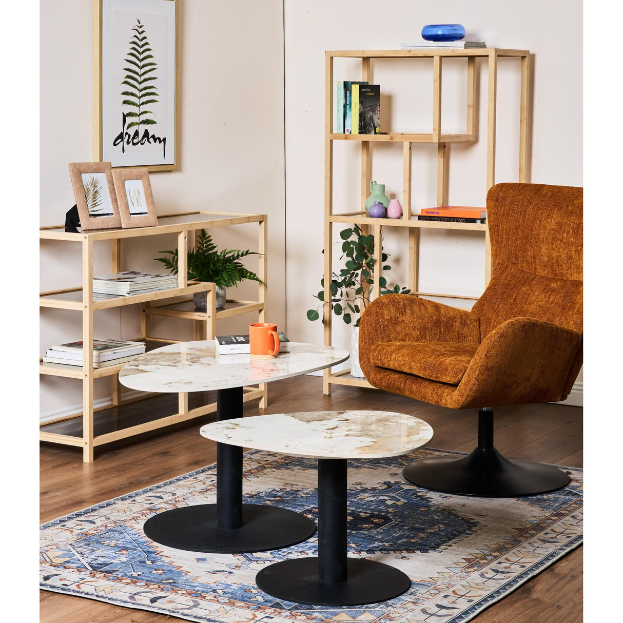 Dimo Melania Armchair in Ocra Fabric