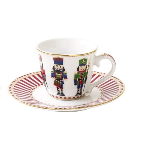 NutcrackerMas 80ml Cup with Soldier Saucer 