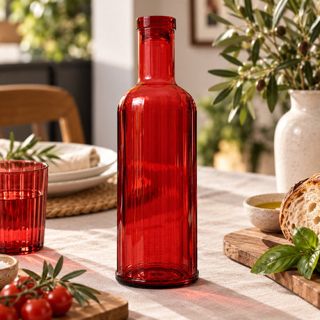 WD Lifestyle Bottiglia in Acrilico Rossa – Bottiglia da Tavola Design Moderno