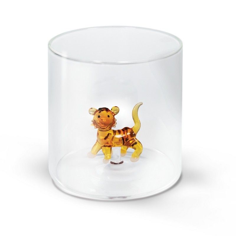 WD LifeStyle Borosilicate Glass Cc 250 ml Tiger Design
