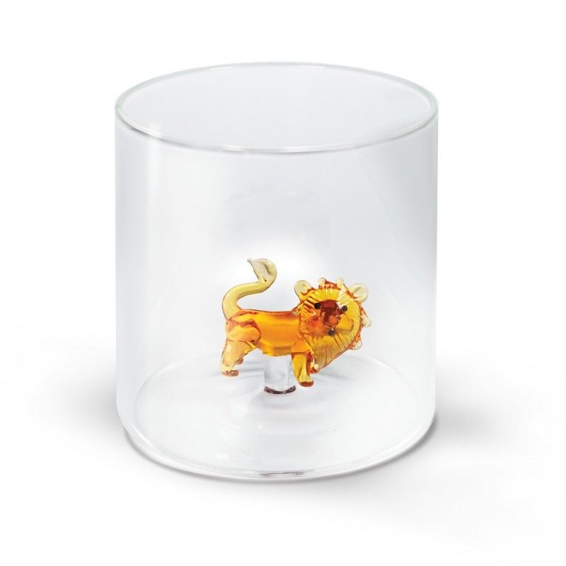WD LifeStyle Borosilicate Glass 250 ml Lion Decoration