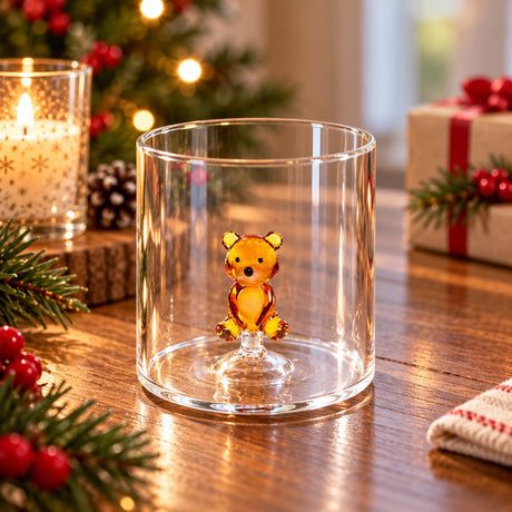WD LifeStyle Borosilicate Glass Tumbler 250 ml Little Bear Decoration