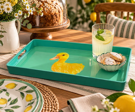 WD LifeStyle Rectangular Tray Duck Decoration 40x24 cm – Serving Tray