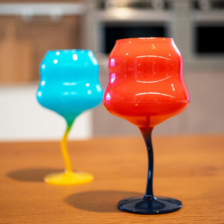 WD LifeStyle Set 2 Cocktail Glasses 450 Ml Light Blue Yellow, Orange Blue