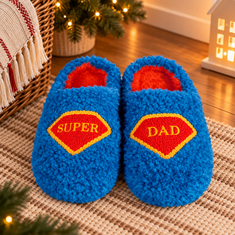 WD LifeStyle Super Dad Slippers Size S/M – Fun Home Slippers
