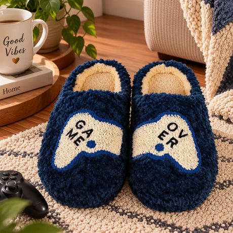 WD LifeStyle Game Over Slippers Size M/L – Fun House Slippers